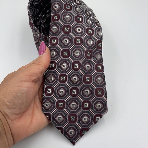 Pronto Uomo Men's Necktie 100% Silk Tie - Picture 2 of 5